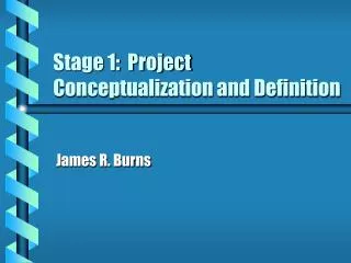 Stage 1: Project Conceptualization and Definition