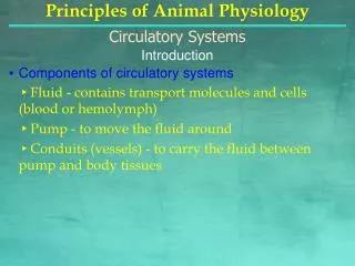 principles of animal physiology