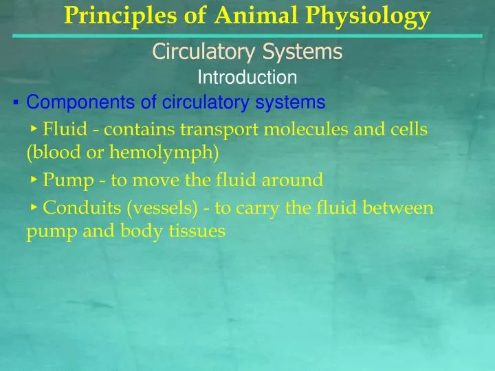 principles of animal physiology