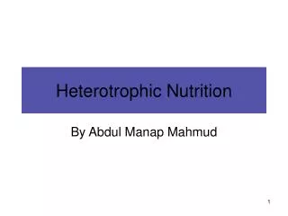 heterotrophic nutrition