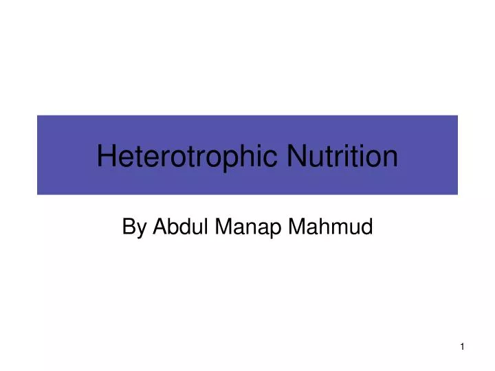 heterotrophic nutrition