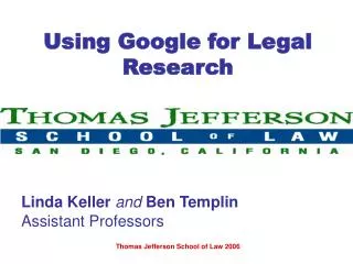 Using Google for Legal Research