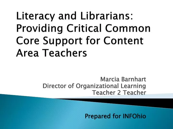 literacy and librarians providing critical common core support for content area teachers