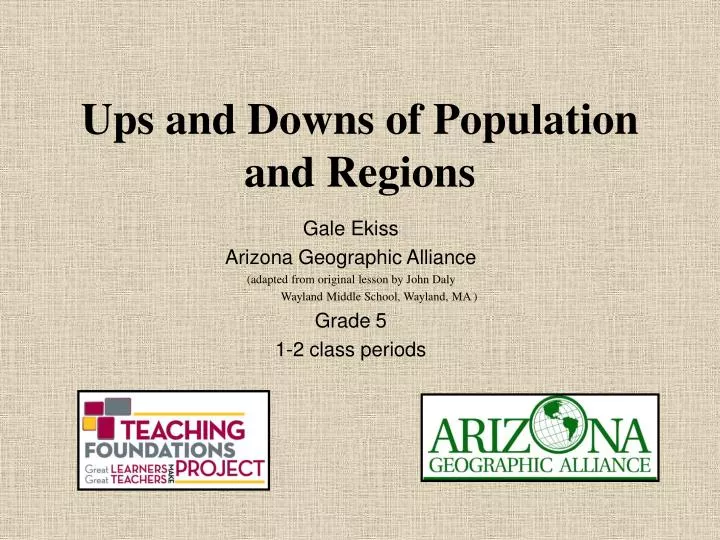 ups and downs of population and regions