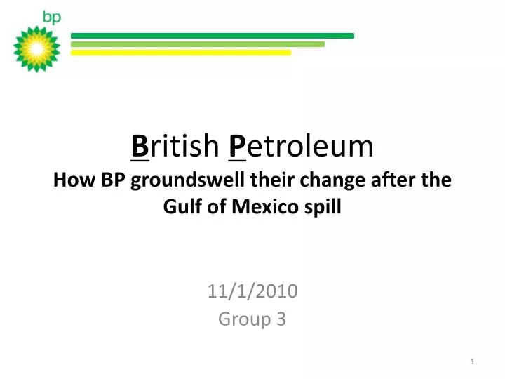b ritish p etroleum how bp groundswell their change after the gulf of mexico spill