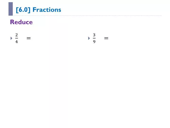 6 0 fractions