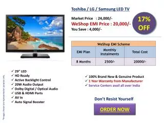 Toshiba / LG / Samsung LED TV