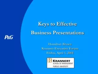 Keys to Effective Business Presentations