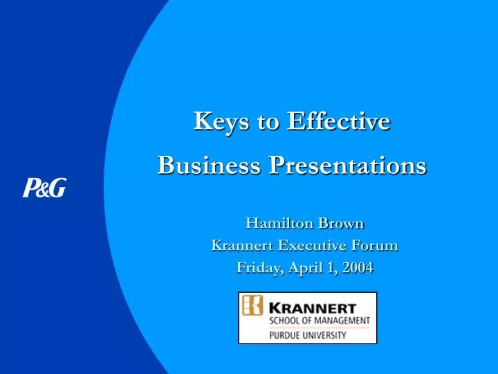 keys to effective business presentations