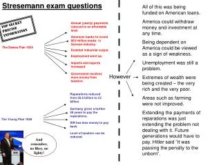 Stresemann exam questions