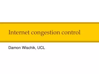 Internet congestion control