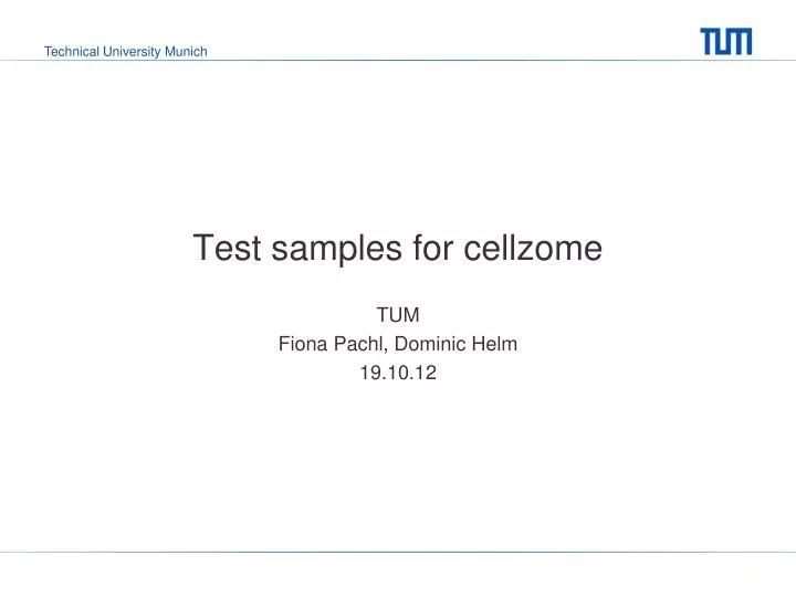 test samples for cellzome