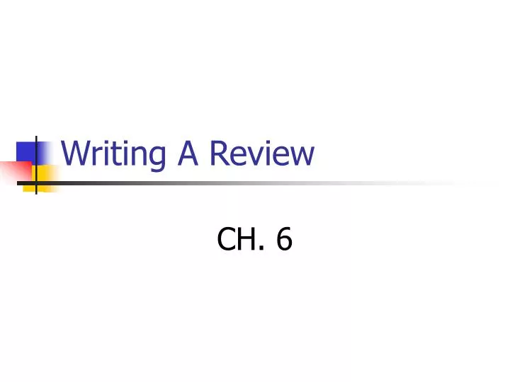 writing a review