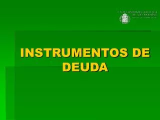 instrumentos de deuda