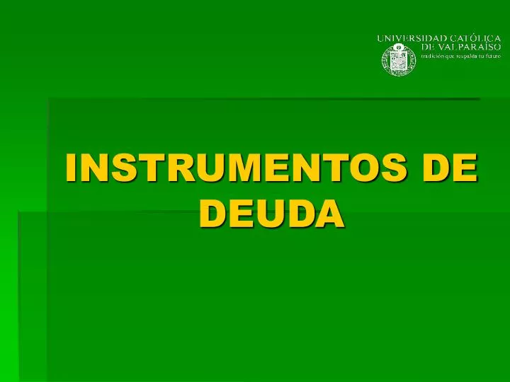 instrumentos de deuda