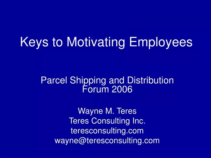 keys to motivating employees