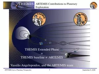THEMIS Extended Phase = THEMIS baseline + ARTEMIS Vassilis Angelopoulos, and the ARTEMIS team