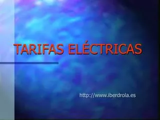 TARIFAS ELÉCTRICAS