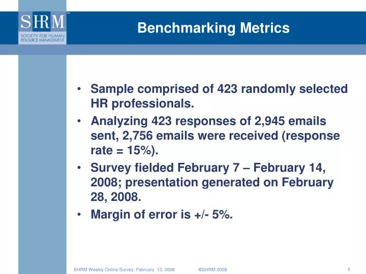 benchmarking metrics