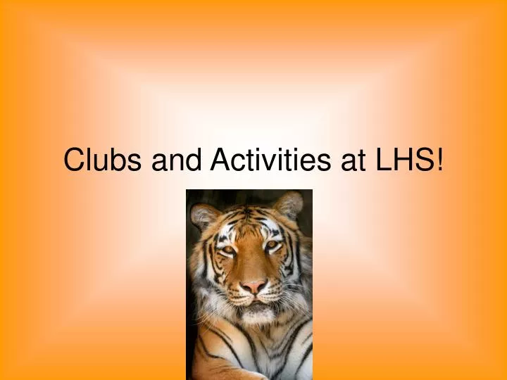 clubs and activities at lhs