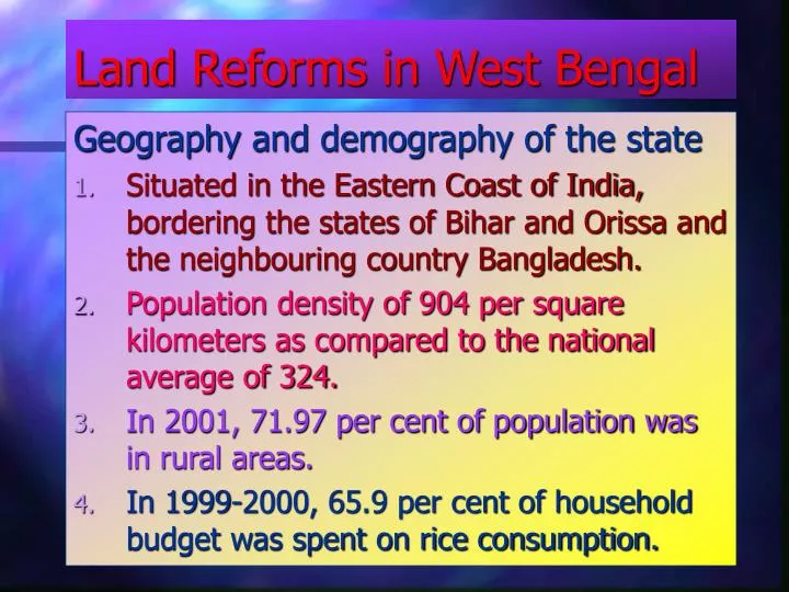 land reforms in west bengal
