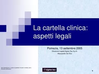 la cartella clinica aspetti legali