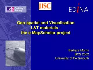 Geo-spatial and Visualisation L&amp;T materials - the e-MapScholar project