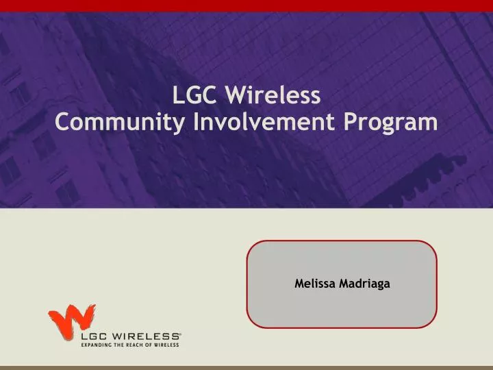 lgc wireless community involvement program