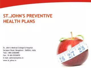 ST.JOHN'S PREVENTIVE HEALTH PLANS