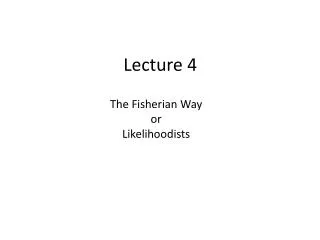 Lecture 4