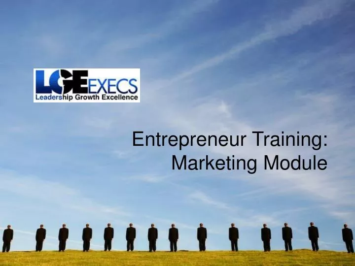 entrepreneur training marketing module