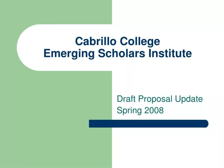 cabrillo college emerging scholars institute