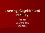 Learning, Cognition and Memory - slide 1