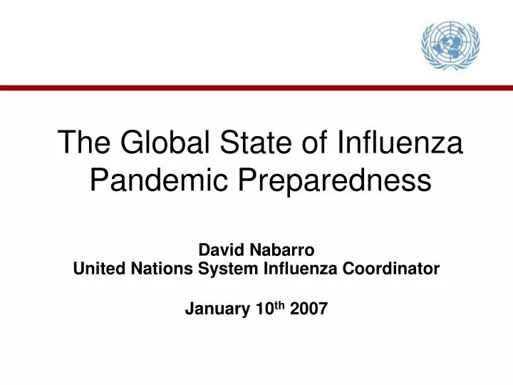 the global state of influenza pandemic preparedness
