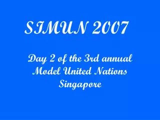 SIMUN 2007