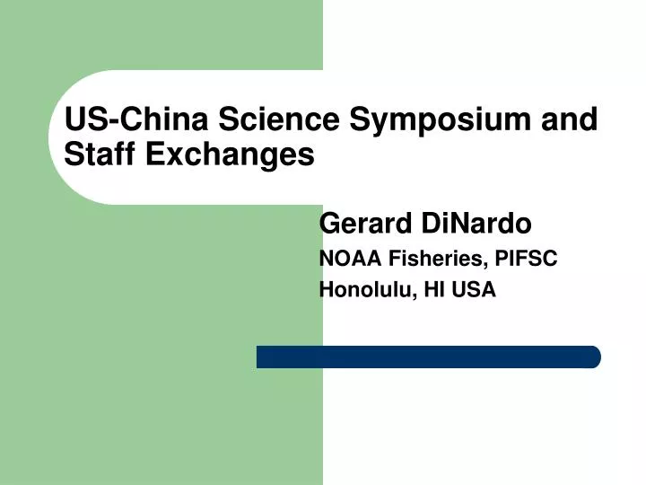 us china science symposium and staff exchanges