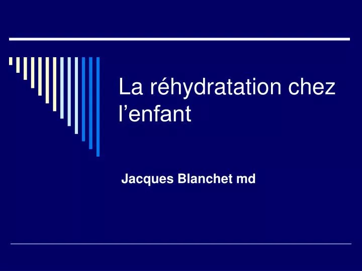 la r hydratation chez l enfant