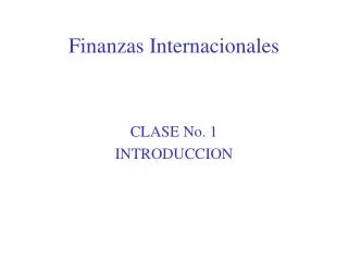 finanzas internacionales