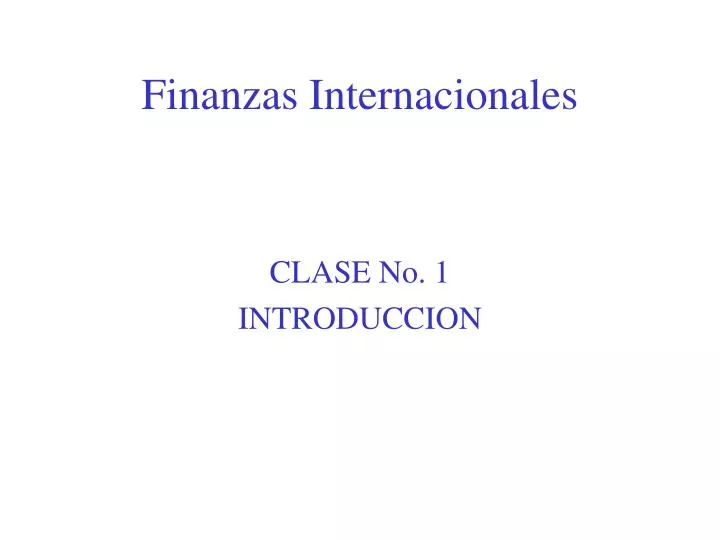 finanzas internacionales