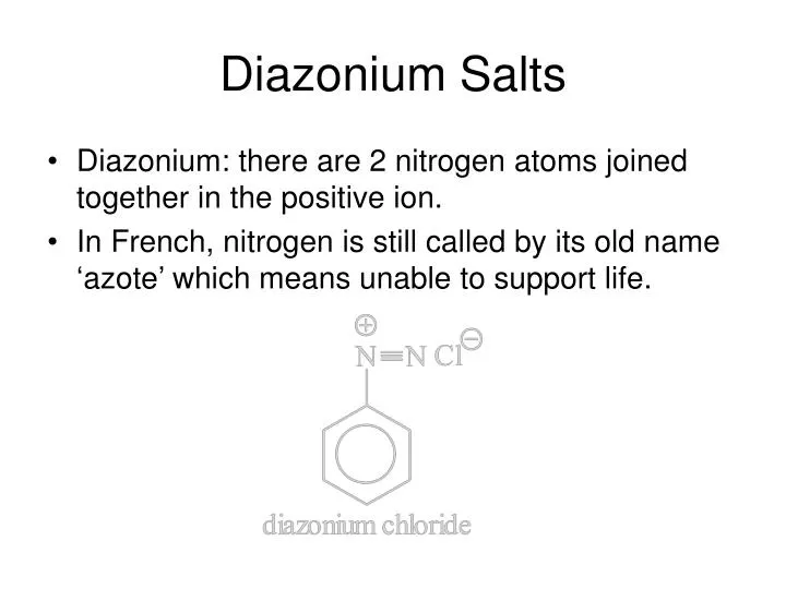 diazonium salts