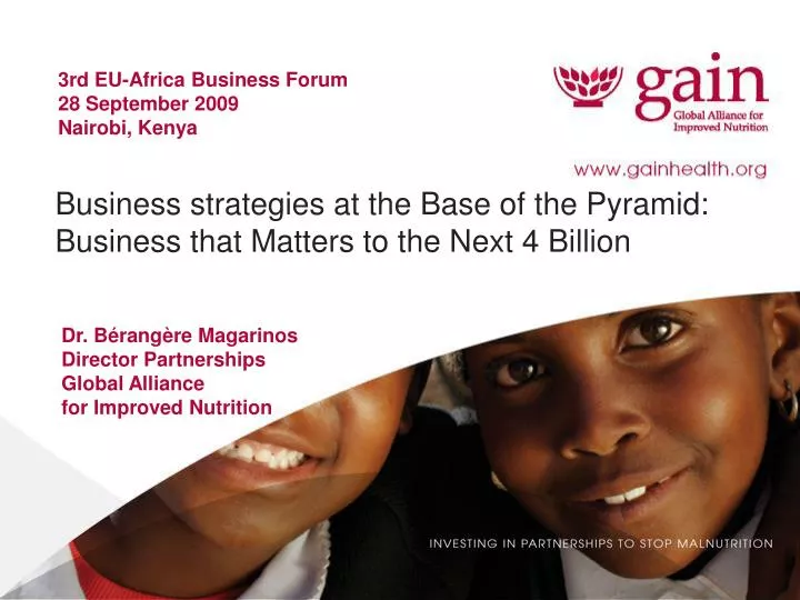 3rd eu africa business forum 28 september 2009 nairobi kenya