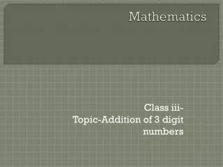 mathematics