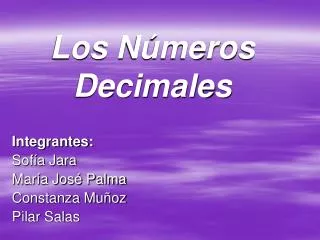 los n meros decimales