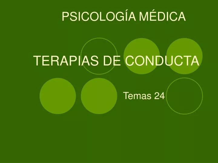 terapias de conducta