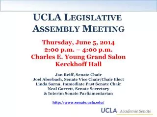 UCLA Legislative Assembly Meeting