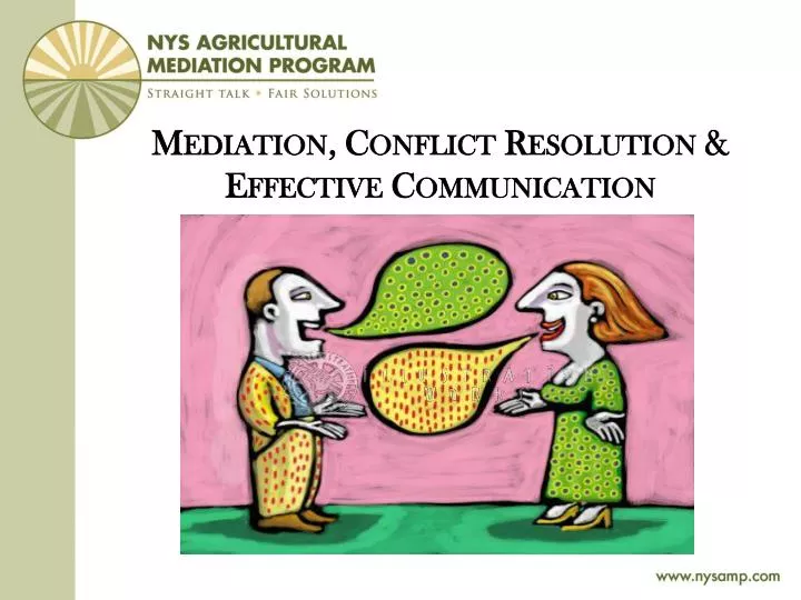 mediation conflict resolution effective communication
