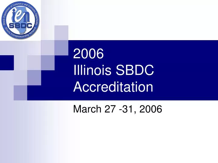2006 illinois sbdc accreditation