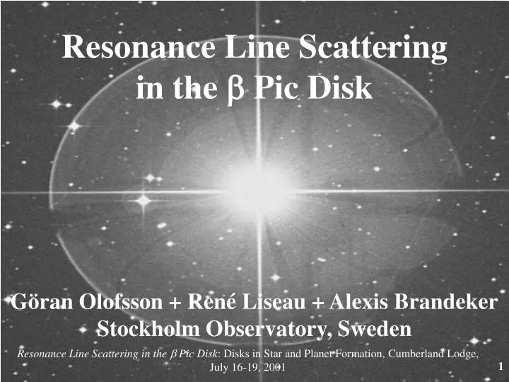 resonance line scattering in the b pic disk