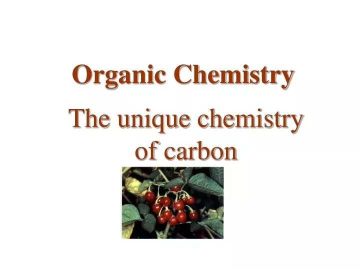 organic chemistry