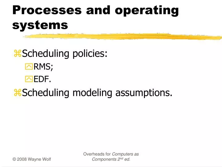processes and operating systems
